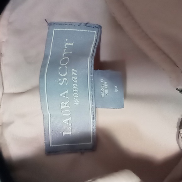 Laura Scott Light Mauve Pink Full Zip Puffer Vest w Big Front Snap Pockets 3X - Picture 5 of 5